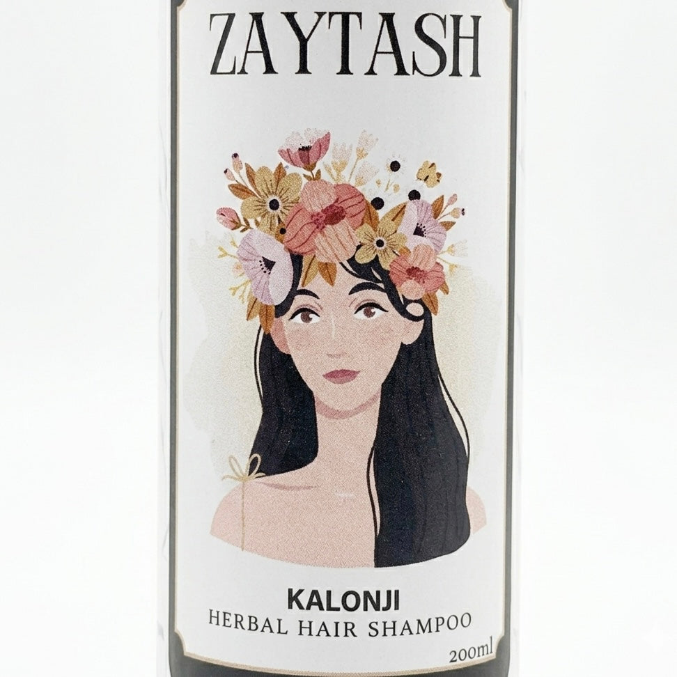 Zaytash Kalonji Herbal Shampoo – Anti-Hairfall & Anti-Dandruff | Black Seed Formula